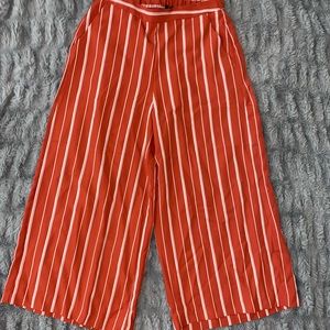 Womens small medium flowy flare striped pants